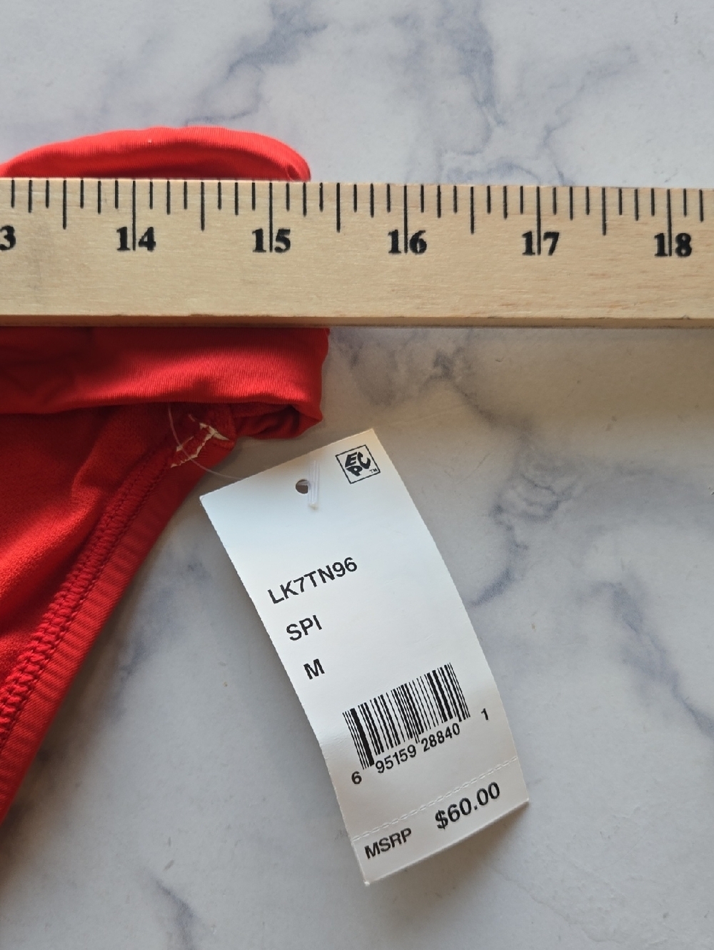 Lucky Brand Stitch in Time Side Sash Hipster Bikini Bottom Red & White Sz M NWT - Picture 5 of 9